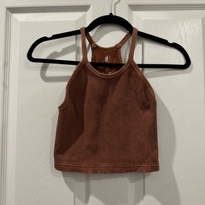 Free people movement happiness runs crop tank size med/large brown